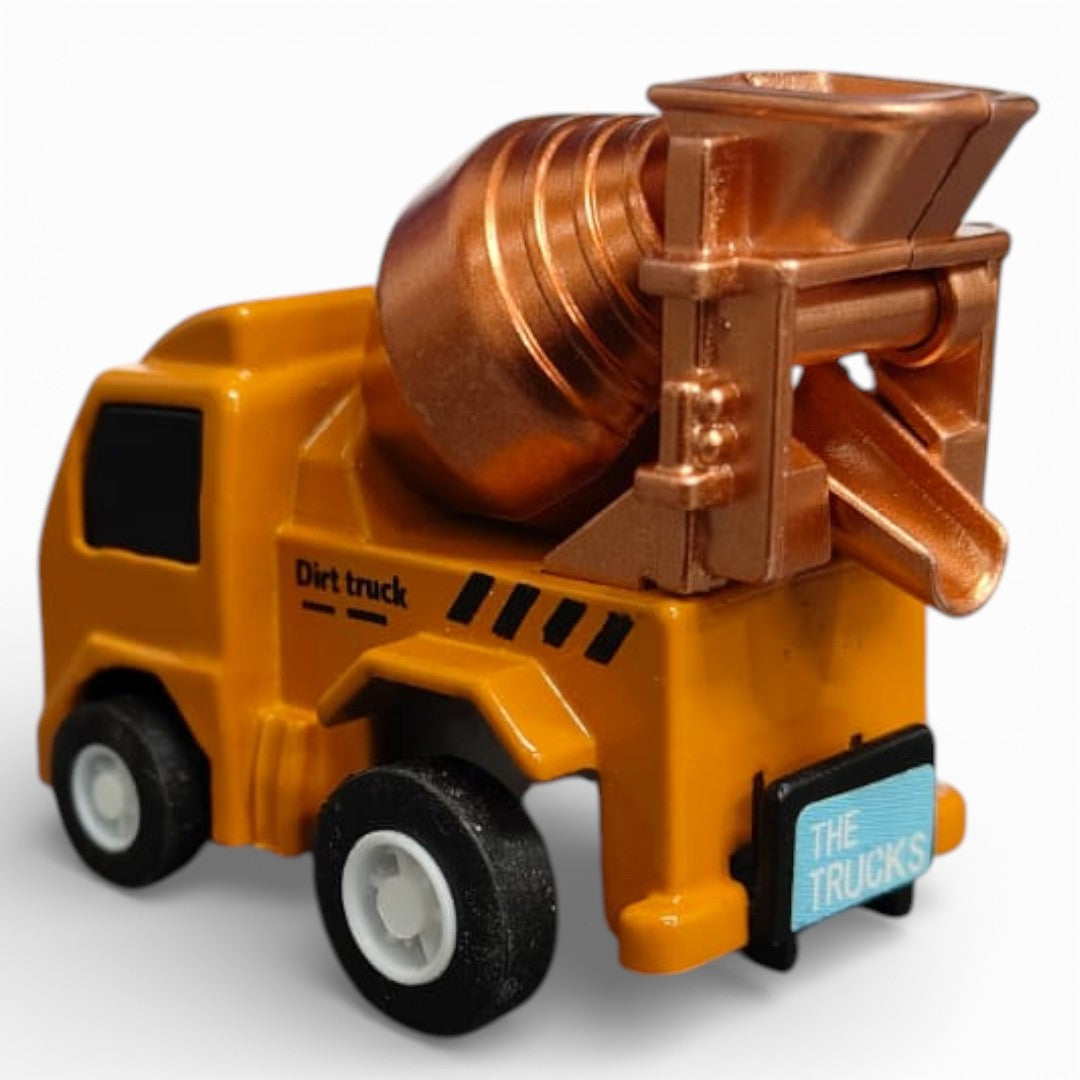 Joy Junction 1:64 Mini Racer Alloy Metal Cement Mixer Truck Toy with Pull-Back Function