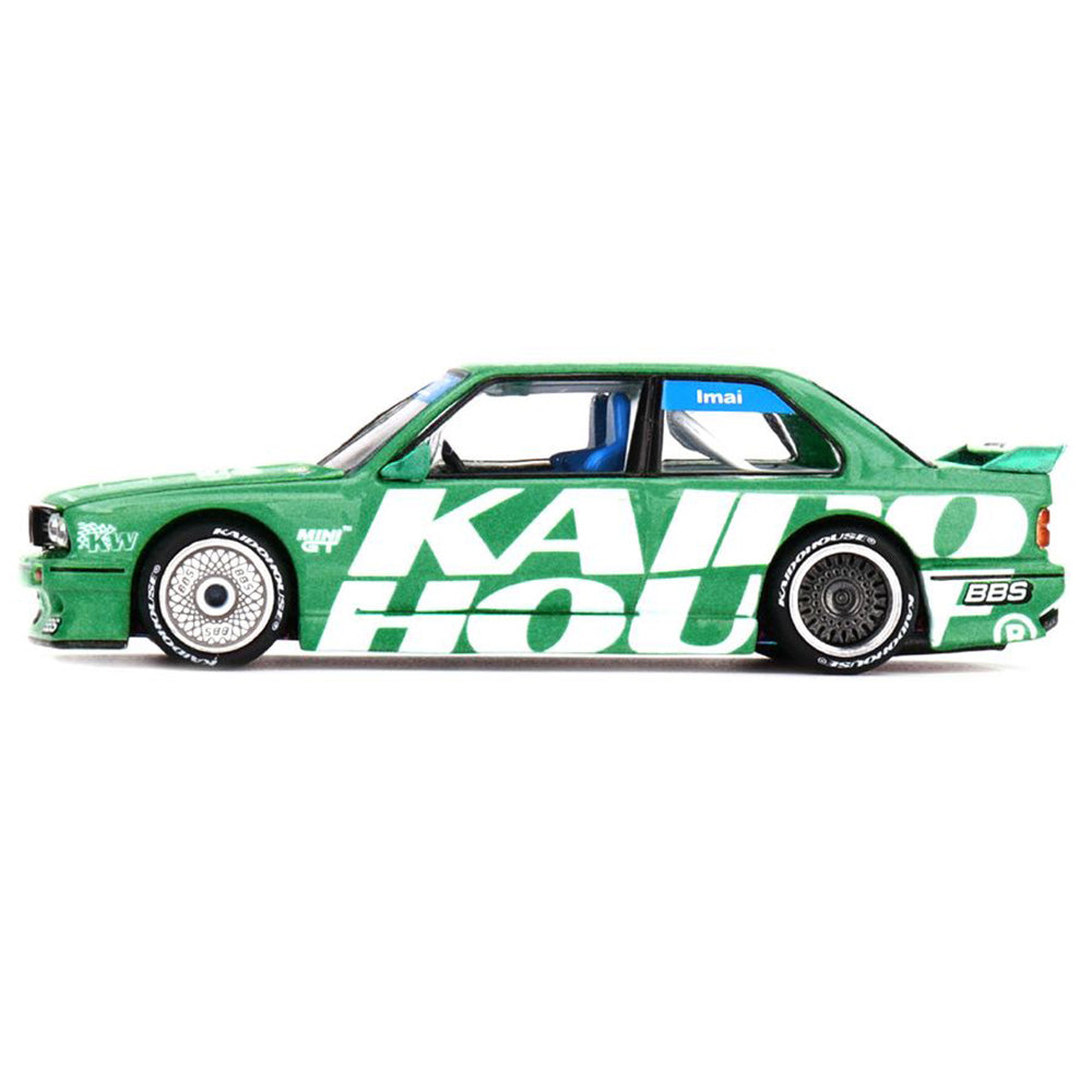 Kaido House x MINI GT 1:64 BMW M3 Kaido Works V2 Green Diecast Model Car | KHMG242 | Collector Box