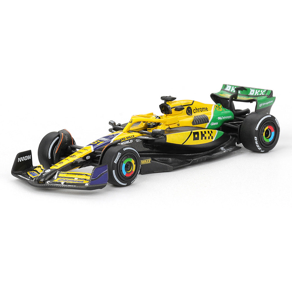 MINI GT 1:64 McLaren MCL38 #81 – 2024 F1 Monaco GP 2nd Place Oscar Piastri | Formula 1 Die-Cast Collectible Model Car