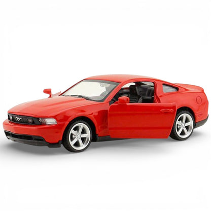 MSZ 1:43 Ford Mustang GT Die-Cast Model Car – RED | Pull Back, Openable Doors (67310)