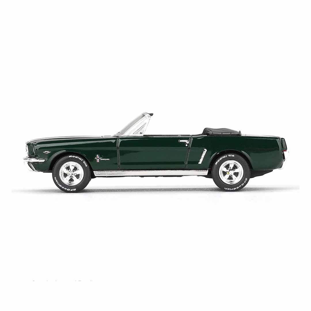 Mini GT 1/64 Ford Mustang Convertible 1964 Highland Green LHD Diecast Scale Model Car