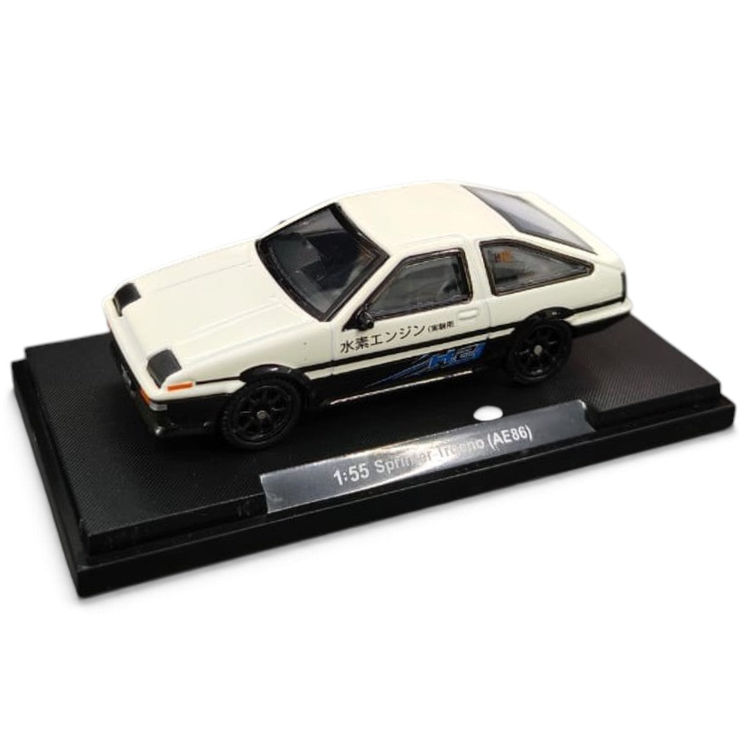 CCA 1:55 Scale Toyota Sprinter Trueno (AE86) H2 Edition Die-Cast Model Car with Display Base | Official Licensed Toyota Collectible Miniature Car | Detailed Interior, Realistic Body & Premium Collector Model