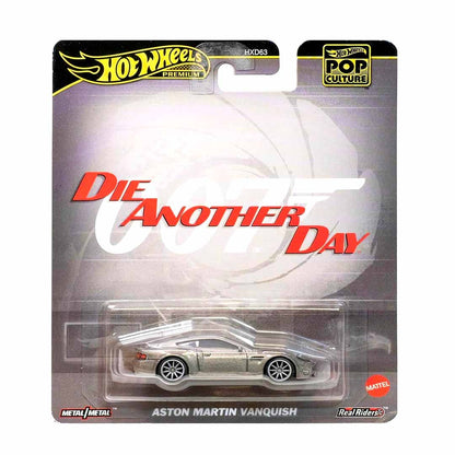 Hot Wheels Premium Pop Culture 1:64 (Blister Pack) 2-Car Combo Set – Aston Martin Vanquish (Die Another Day) + '77 Packin' Pacer (Beavis and Butt-Head) | Metal/Metal Die-Cast with Real Riders