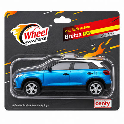Centy Wheel Force Pull Back Action Bretza SUV Die-Cast Toy Car for Kids | Friction Powered Mini SUV | Assorted Colours | BGX