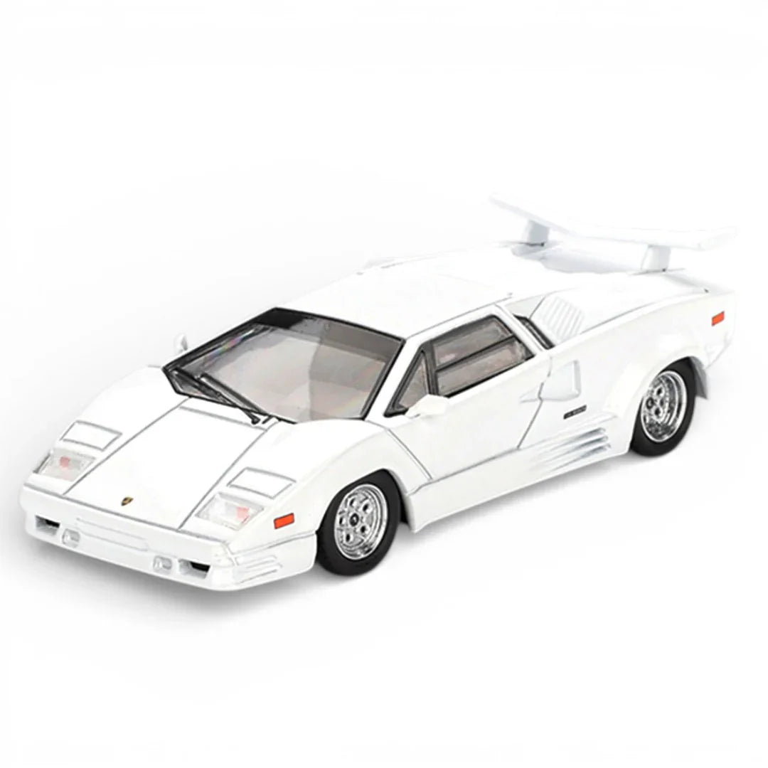 Mini GT 1:64 Duo Set Roxy Porsche 911 GT3 R #77 AO Racing IMSA 2024 + Blister Lamborghini Countach 25th Anniversary White | Premium Diecast Models