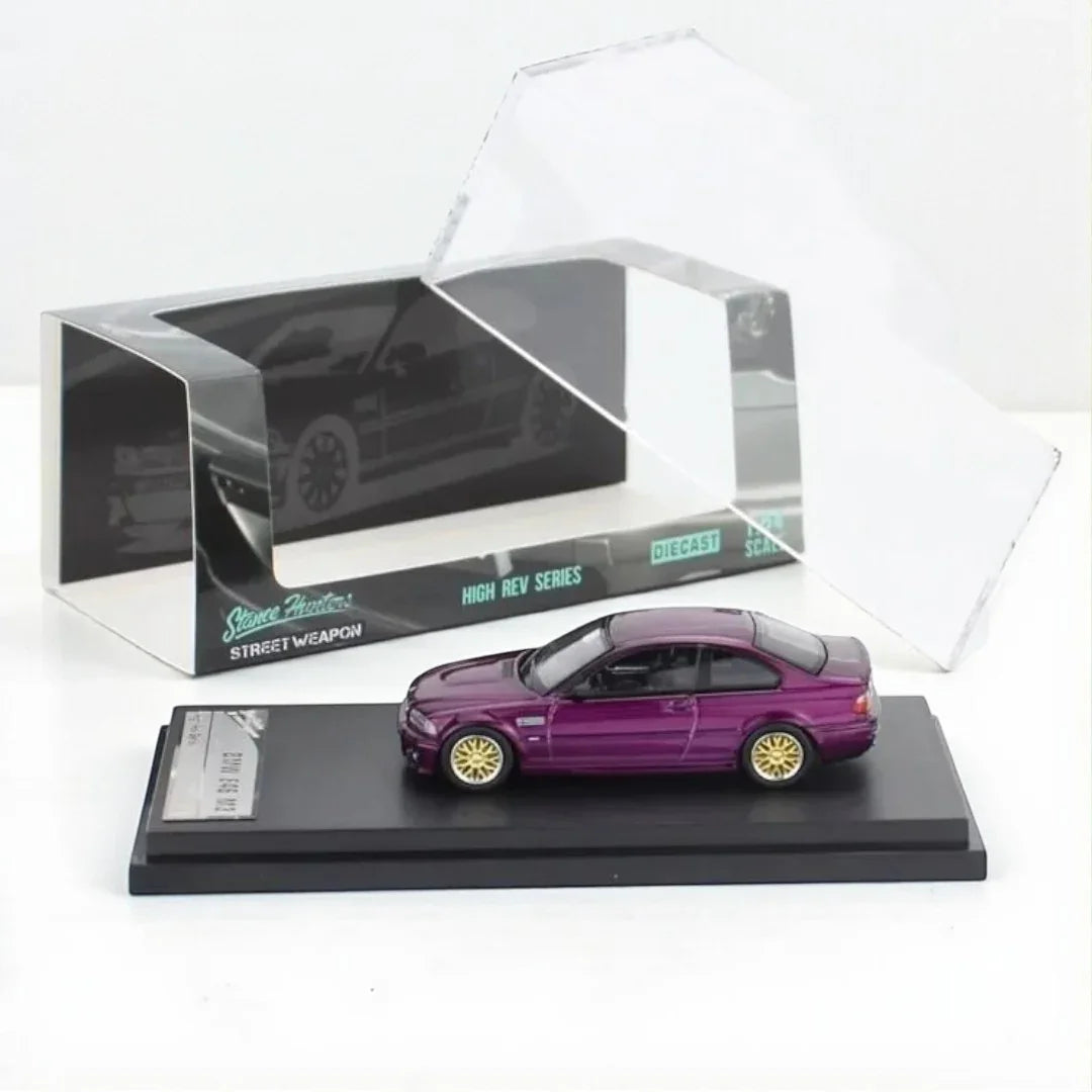 Stance Hunters  1:64  x High Rev Series BMW E46 M3 Purple -Diecast Car