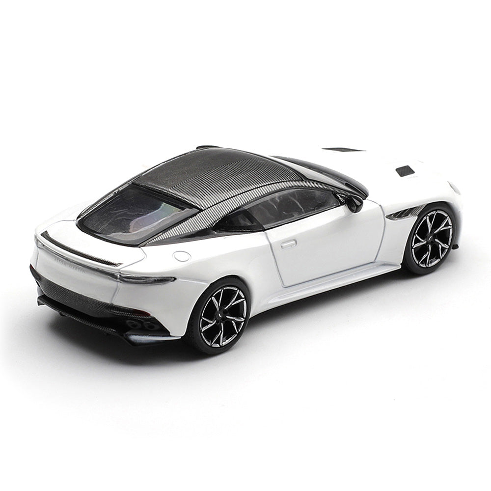 MINI GT 1:64 Aston Martin DBS Stratus White | Premium Die-Cast Collectible Model Car