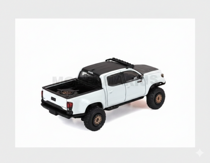 GCD 1:64 Toyota Tacoma TRD PRO — Ice Cap White with Black Roof, Limited Edition Die‑Cast Model