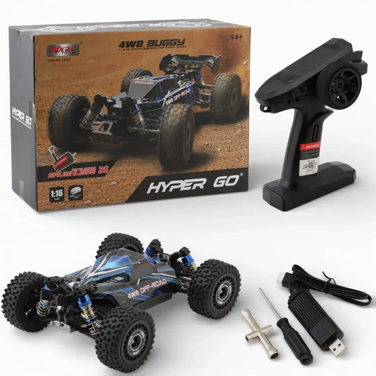 MJX 1:16 Hyper Go 16207  4WD Brushless RC Buggy with 3S Battery & 2.4GHz Radio | High-Speed Off-Road RTR Car