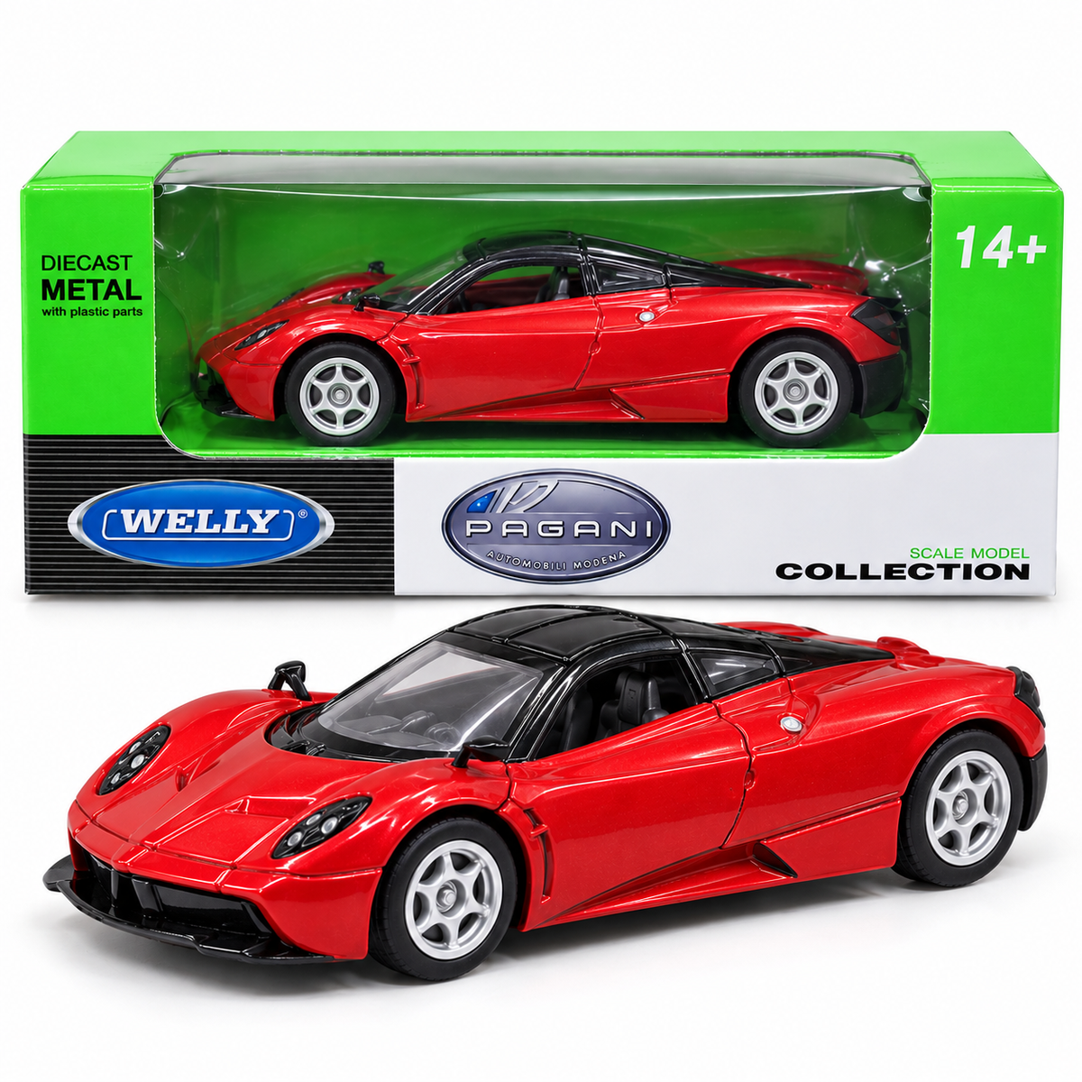 Welly 1:64 Pagani Huayra Dark Metallic Red Die-Cast Metal Model Car