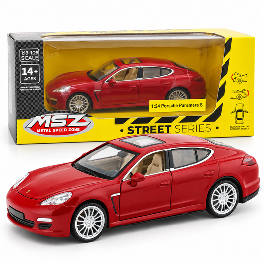 MSZ 1:24 Porsche Panamera S Red Die-Cast Model Car – Street Series