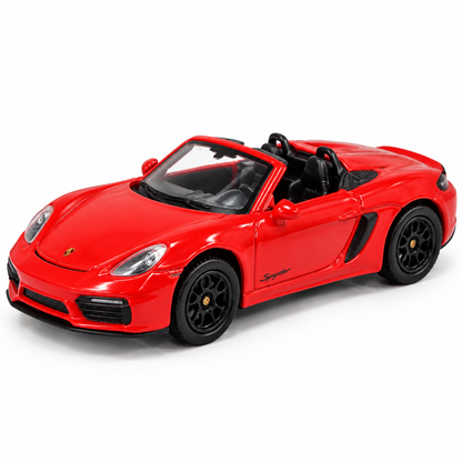 Welly 1:64 Porsche 718 Boxster Spyder Red Die-Cast Metal Model Car