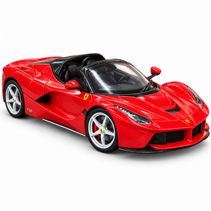 Bburago Ferrari LaFerrari Aperta 1:24 Scale Die-Cast Model Car – Red Supercar Replica with Detailed Interior, Realistic Wheels & Premium Collectible Display Model
