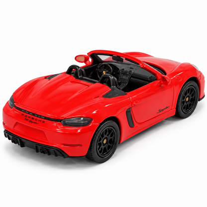 Welly 1:64 Porsche 718 Boxster Spyder Red Die-Cast Metal Model Car