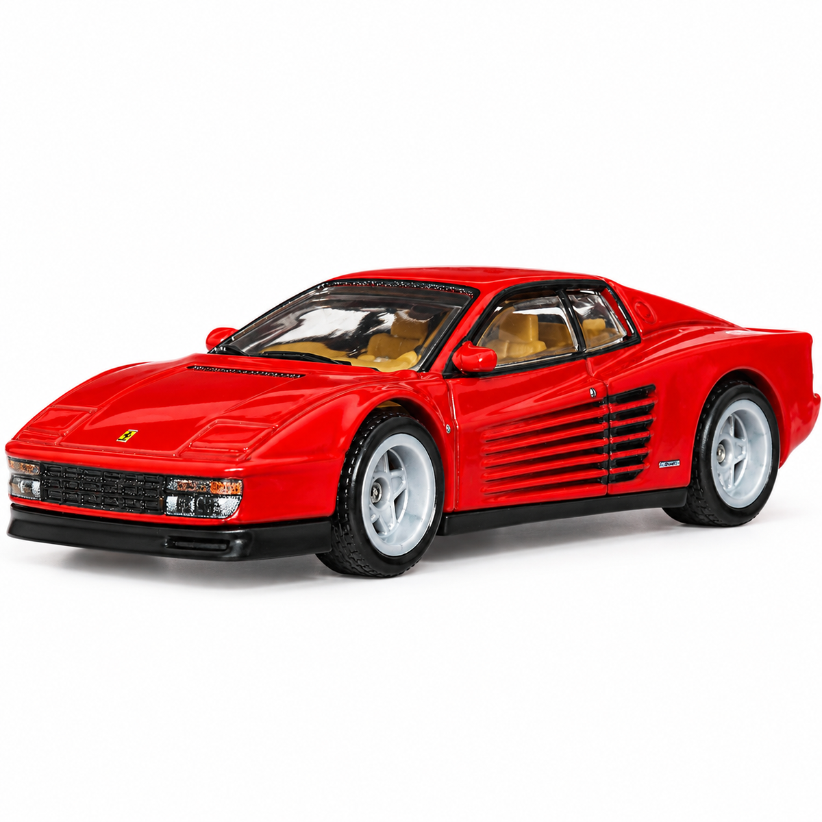 Hot Wheels Premium Ferrari Testarossa Red 1:64 Scale Diecast Model Car – Car Culture Modern Classics 2/5, Metal Body, Real Riders Wheels, Collectible Toy Car