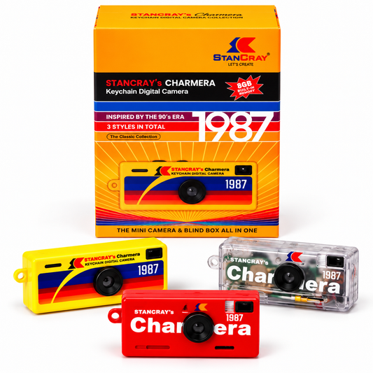 STANCRAY’s Charmera Keychain Digital Camera 1987 Retro 90s Style Mini Camera with 8GB SD Card – Blind Box, 1 Random Design