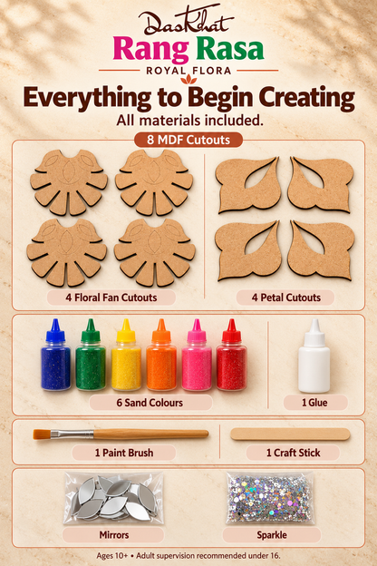 Rang Rasa rangoli kit contents