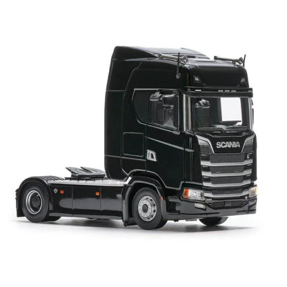 Scania R650 Civil Trailer 1:64 Scale Die-Cast Truck Model – Masdi Diecast Collectible Tractor Unit (Black)