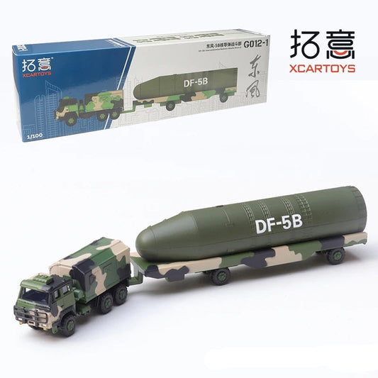 XCARTOYS 1:100 PLA G012-1  G0 Dongfeng DF-5B Transport Vehicle Die-Cast Military Model | Premium Collector Edition