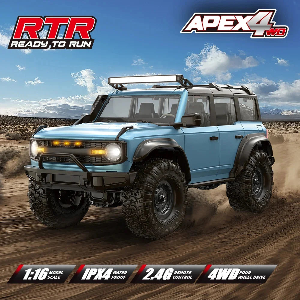 HB Toys Apex 4WD RC Off-Road Truck R1602 1:16 Scale 2.4GHz Remote Control Rock Crawler | Ready-to-Run