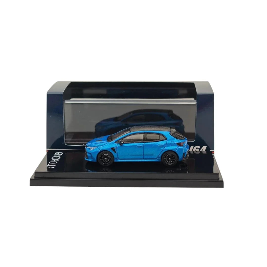 Hobby Japan 1:64 HJ64 HJ641067BL TOYOTA GR COROLLA RZ Precious Blue cyan Metalic Diecast Car Model - Jaiman Toys