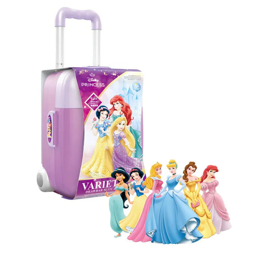 Disney Princess Kitchen Set Kids Drawbar Suitcase with Wheels, Handle & Sound