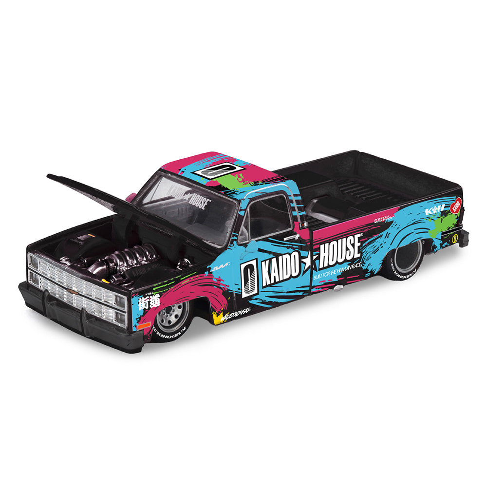 Mini GT 1:64 Scale Chevrolet Silverado Dually Kaido Splash V1 Diecast Scale Model Car | Collectible Model