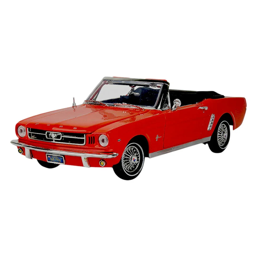 1964 1/2 Ford Mustang Convertible Cream 1/18 Diecast Car Model -RED - Jaiman Toys