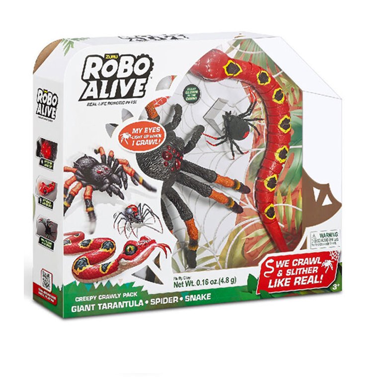 Robo Alive Giant Tarantula by ZURU – Creepy Crawling Fun with Web Slime! Perfect Prank Toy for Kids &amp; Teens