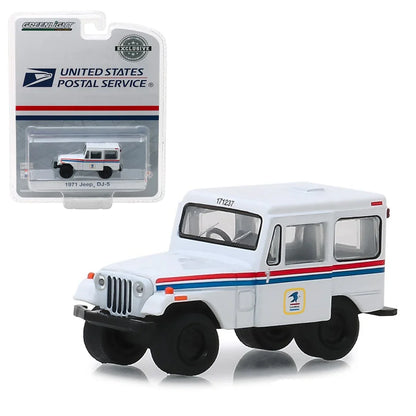 Greenlight 1:64: United States Postal Service, 1971 Jeep DJ-5, With Red &amp; White Stripes, Hobby Exclusive - Jaiman Toys