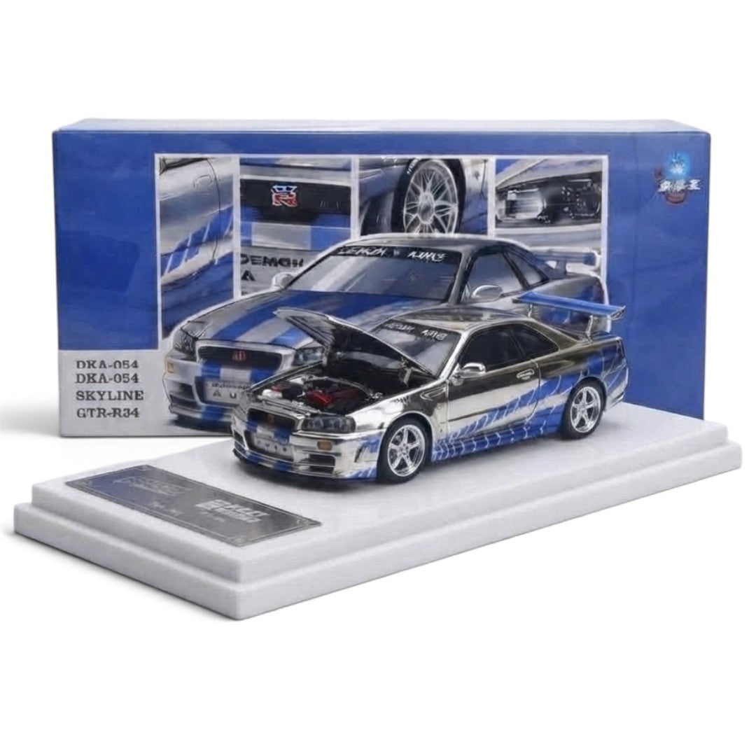 DEMON KING 1:64 Nissan Skyline GT-R34J DKA-054 Chase Car