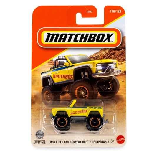 Matchbox 1:64 Scale MBX Field Car Convertible Yellow Die-Cast Off-Road Truck | Collectible Model