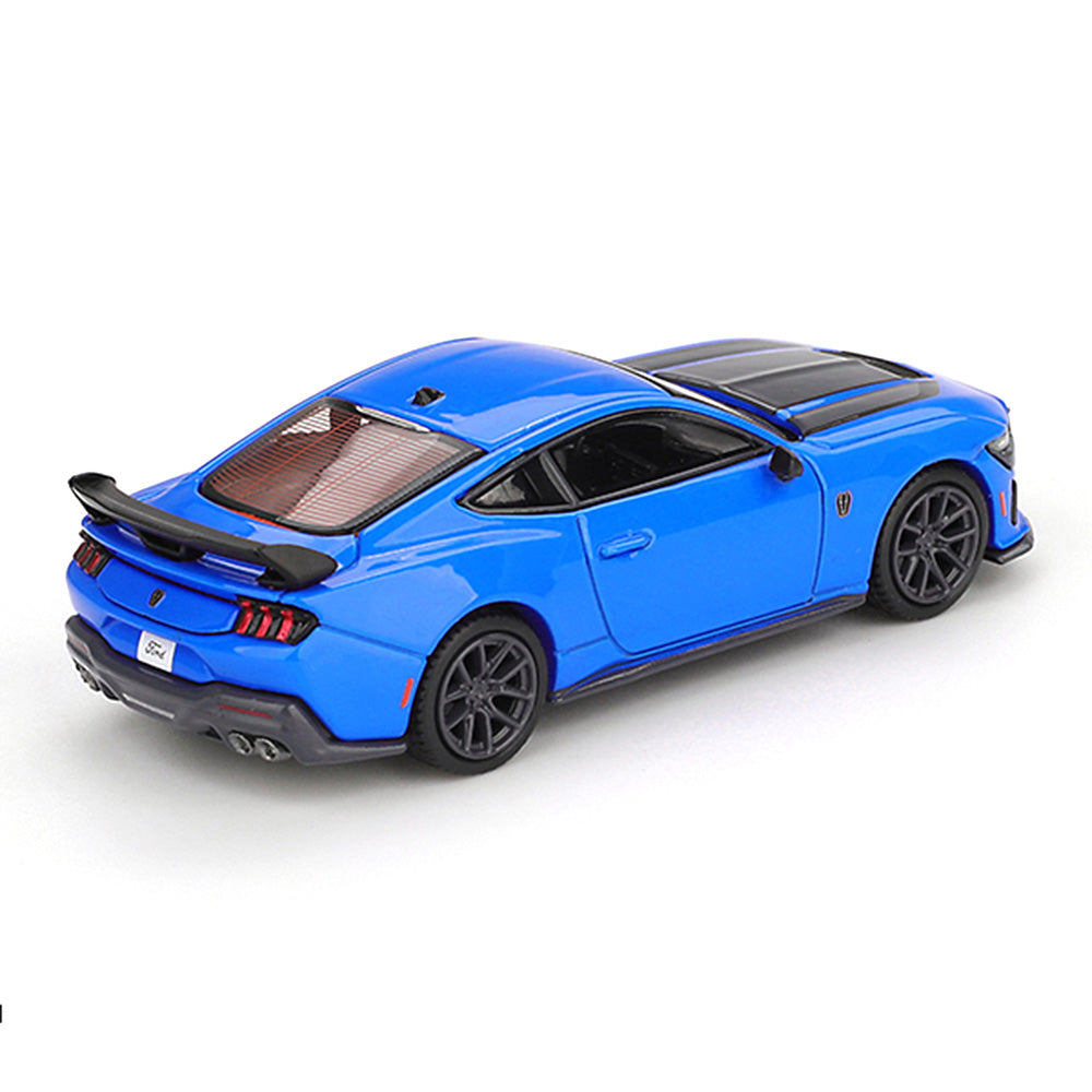 MINI GT 1:64 Ford Mustang Dark Horse 2024 Grabber Blue RHD Diecast Scale Model Car