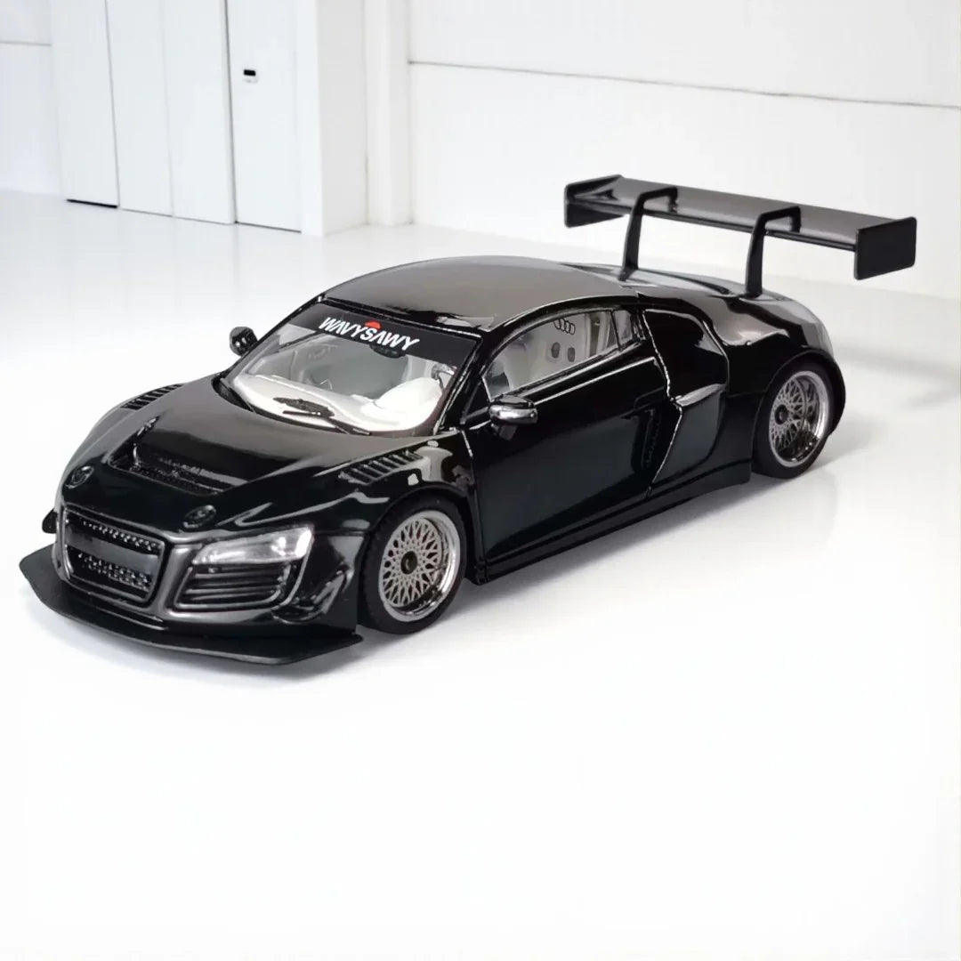 LMF 1:64 AUDI R8 LMS ULTRA BLACK DIECAST MODEL CAR