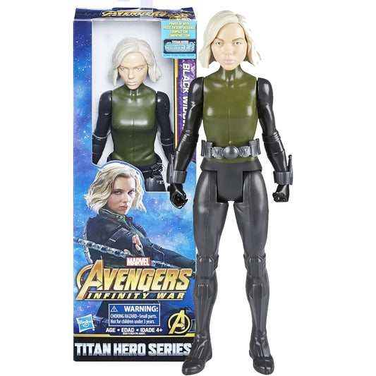 Marvel Avengers Infinity War Titan Hero Series Black Widow 12-Inch Action Figure with Power FX Port | Official Hasbro Superhero Toy