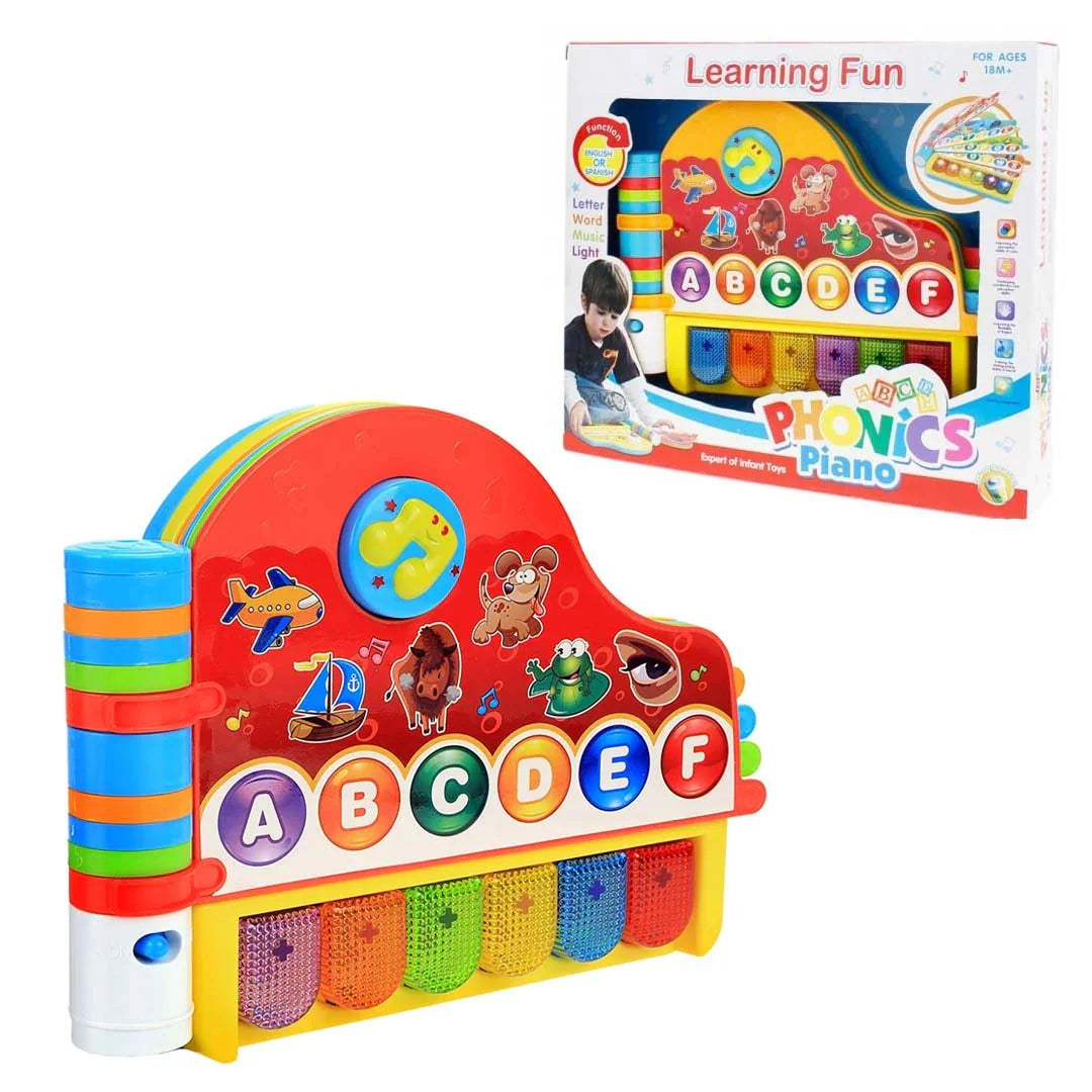 Phonics Piano for Kids – Infant Learning Toy with Lights, Music, and ABC Keys | Musical Instrument Gift for Toddlers Ages 18+ Months - Jaiman Toys