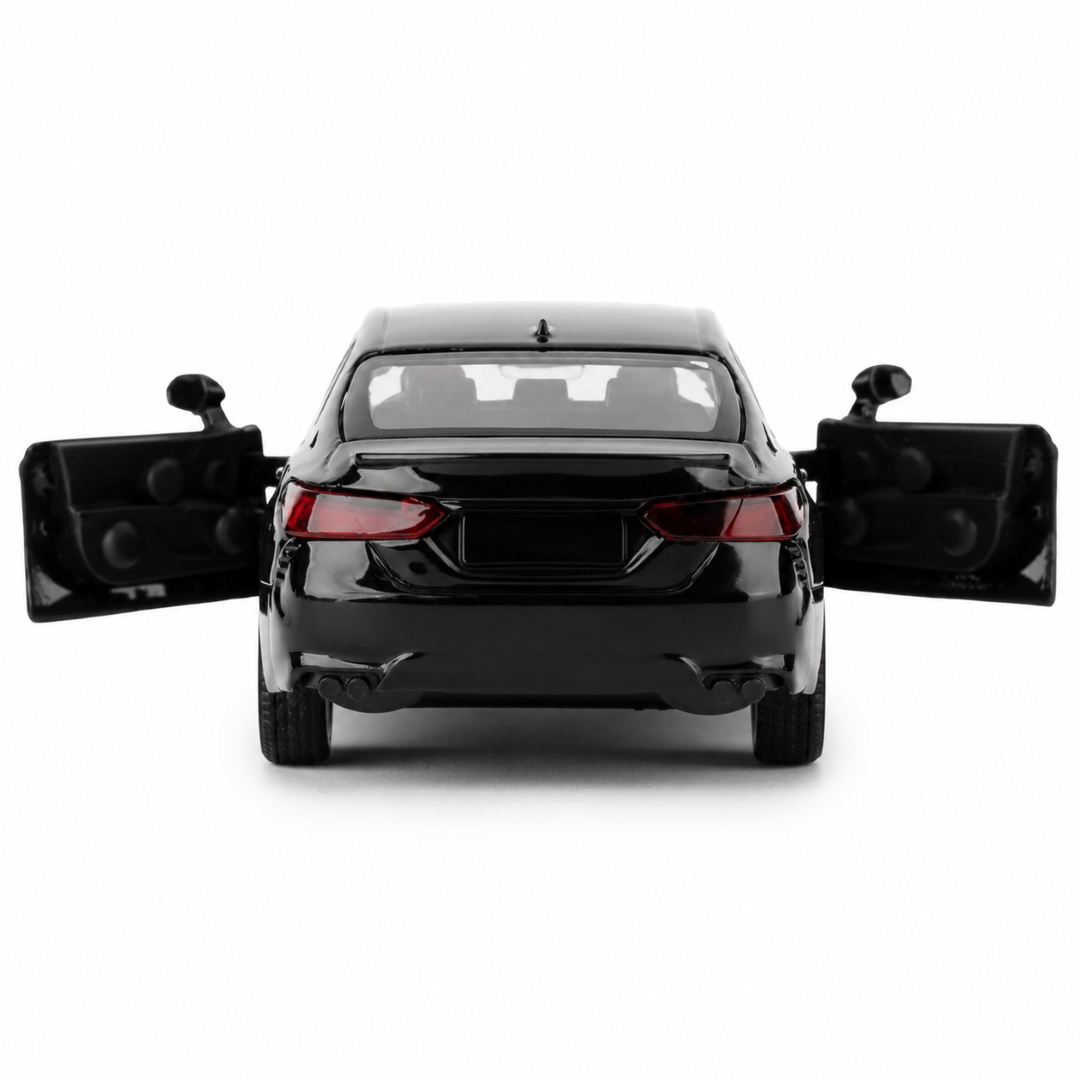 MSZ 1:38 Toyota Camry Black Die-Cast Model Car with Pull-Back Action & Openable Doors
