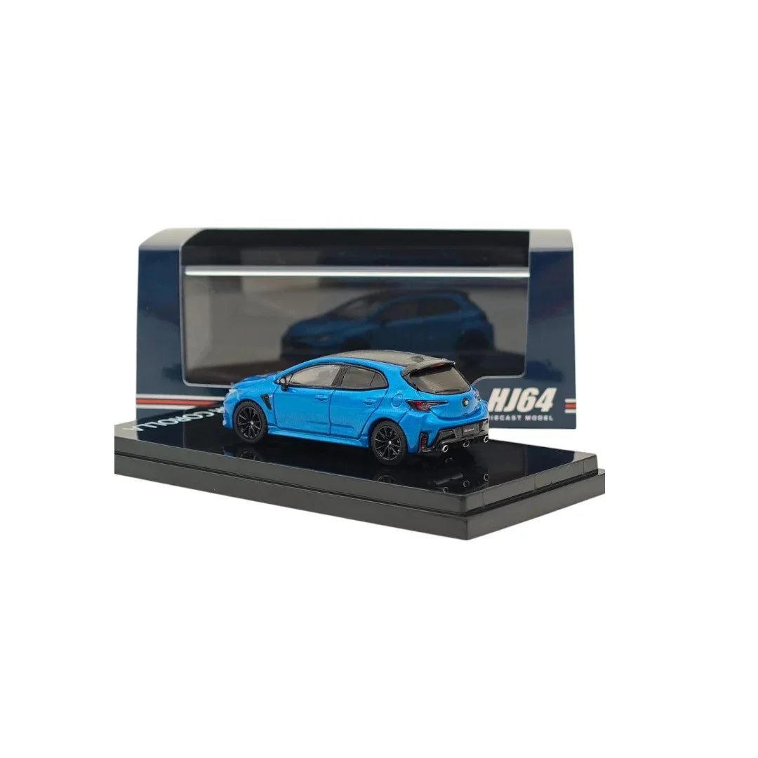 Hobby Japan 1:64 HJ64 HJ641067BL TOYOTA GR COROLLA RZ Precious Blue cyan Metalic Diecast Car Model - Jaiman Toys