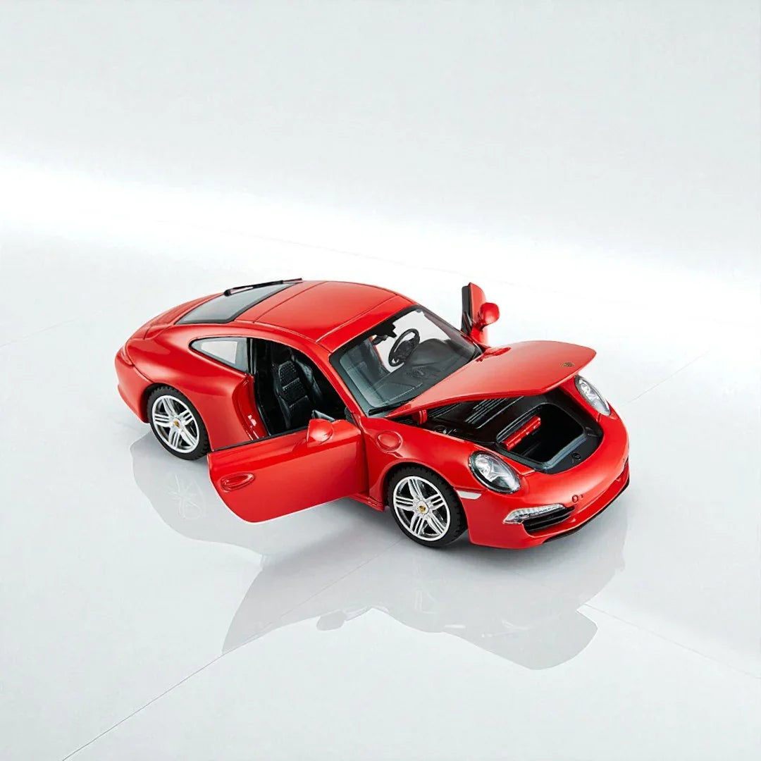 Rastar 1:24 Porsche 911 Carrera S Diecast Model – Red | Openable Doors, Premium Collectible Car (56200) - Jaiman Toys