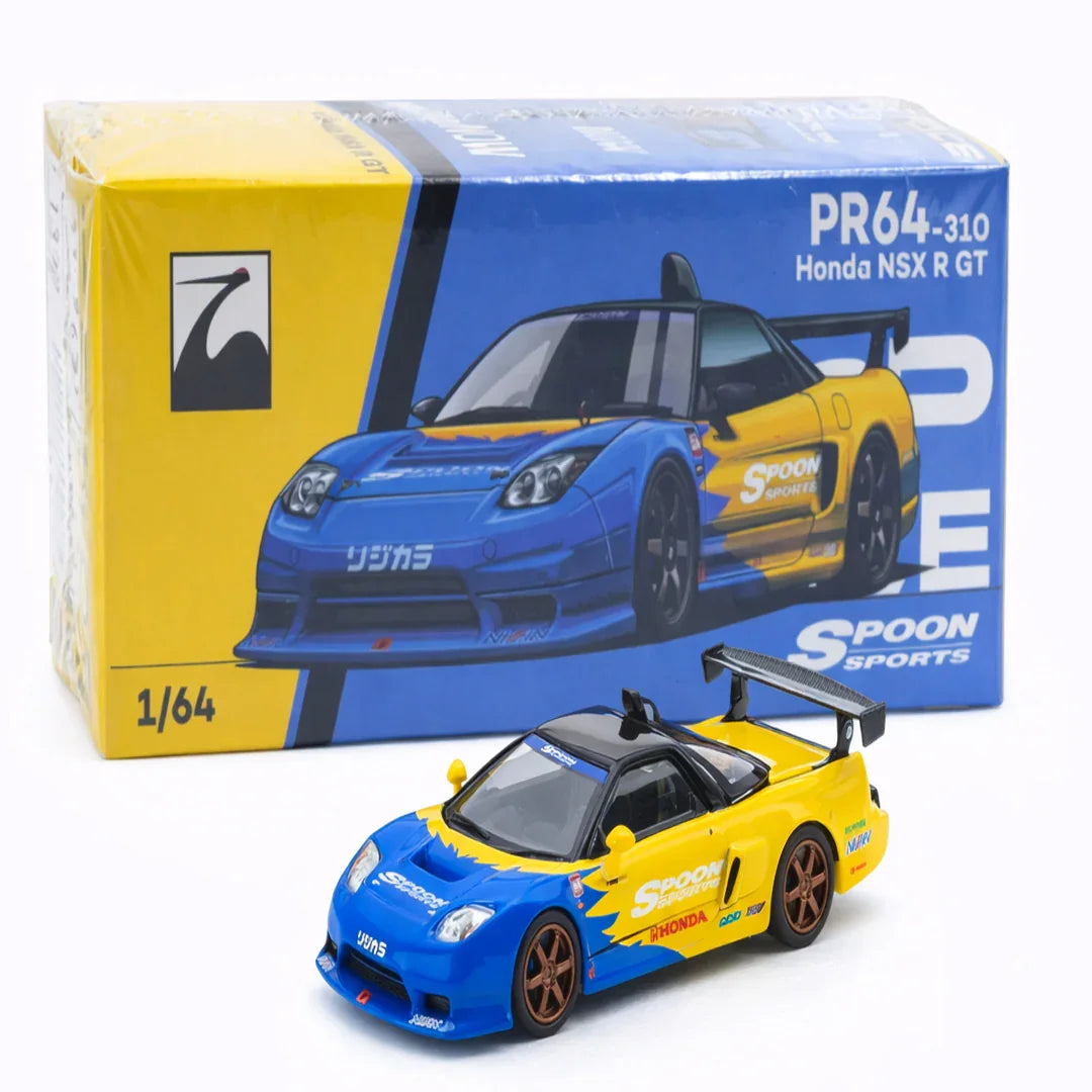 POP RACE PR64 Honda NSX R GT Spoon Sports 1:64 Scale Diecast Model Car – Premium Racing Edition