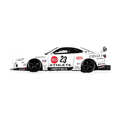 Mini GT 1:64 Nissan LB-Super Silhouette S15 Silvia Athlete RHD – Liberty Walk Diecast Model Car
