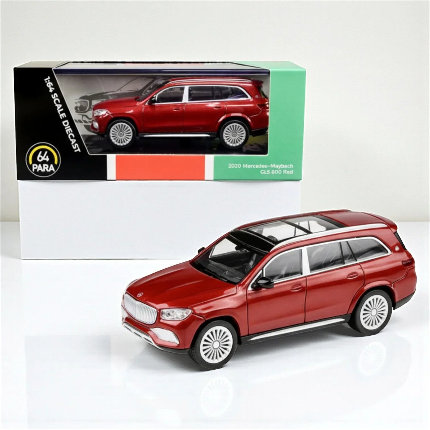 PARA64 1:64 2020 Mercedes-Maybach GLS 600 with Sunroof – Red Metallic (Diecast Model Car)