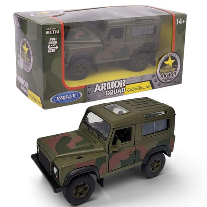 Welly 1:38 Land Rover Defender Military Camouflage Die-Cast Model