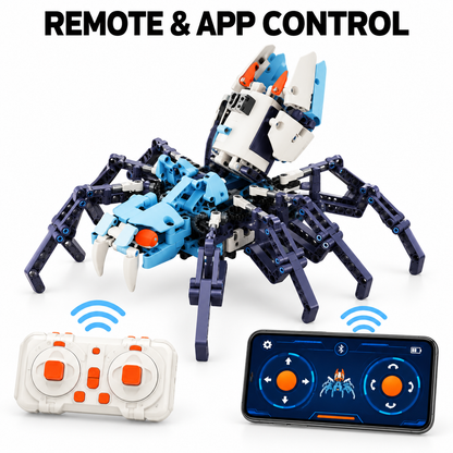 Multi-Model Remote-Controlled STEM Robotics Building Kit with Motors, Gears, Wheels, USB Charging Cable, Instruction Manual & Storage Box for Kids