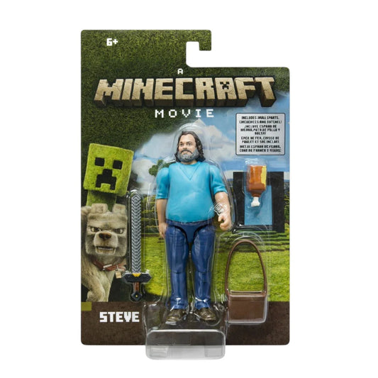 Minecraft Movie Steve Action Figure with Accessories | Collectible Minecraft Movie Character Toy | 6+ Years