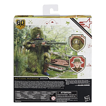 Hasbro G.I. Joe Classified Series Action Marine Sniper 6-Inch Action Figure with Ghillie Suit, Weapons, Accessories & Display Stand | Collectible Military Toy for Kids & Adult Collectors