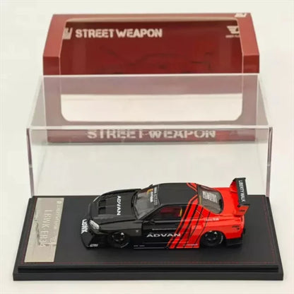 Street Weapon Nissan LB-ER34 Skyline by Liberty Walk ADVAN Diecast Car Model - Jaiman Toys