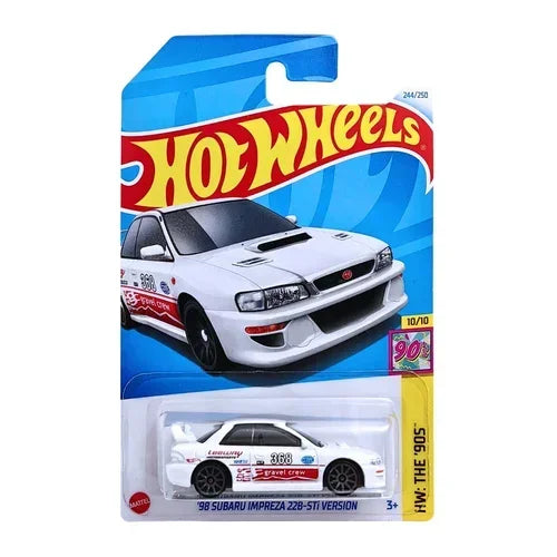 Hot Wheels 1:64 Scale 5-Car Die-Cast Set | ’98 Subaru Impreza 22B-STI, VW T3 Custom, ’70 Dodge Charger, El Viento X-Raycers & Rally Speciale
