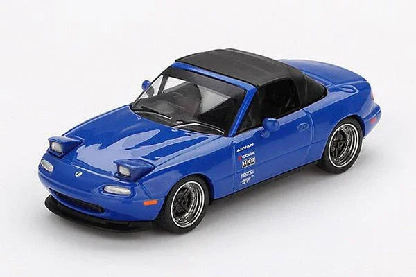 Mini GT 1:64 – Mazda Miata MX-5 (NA) Tuned Version Dark Blue- Diecast Model Car