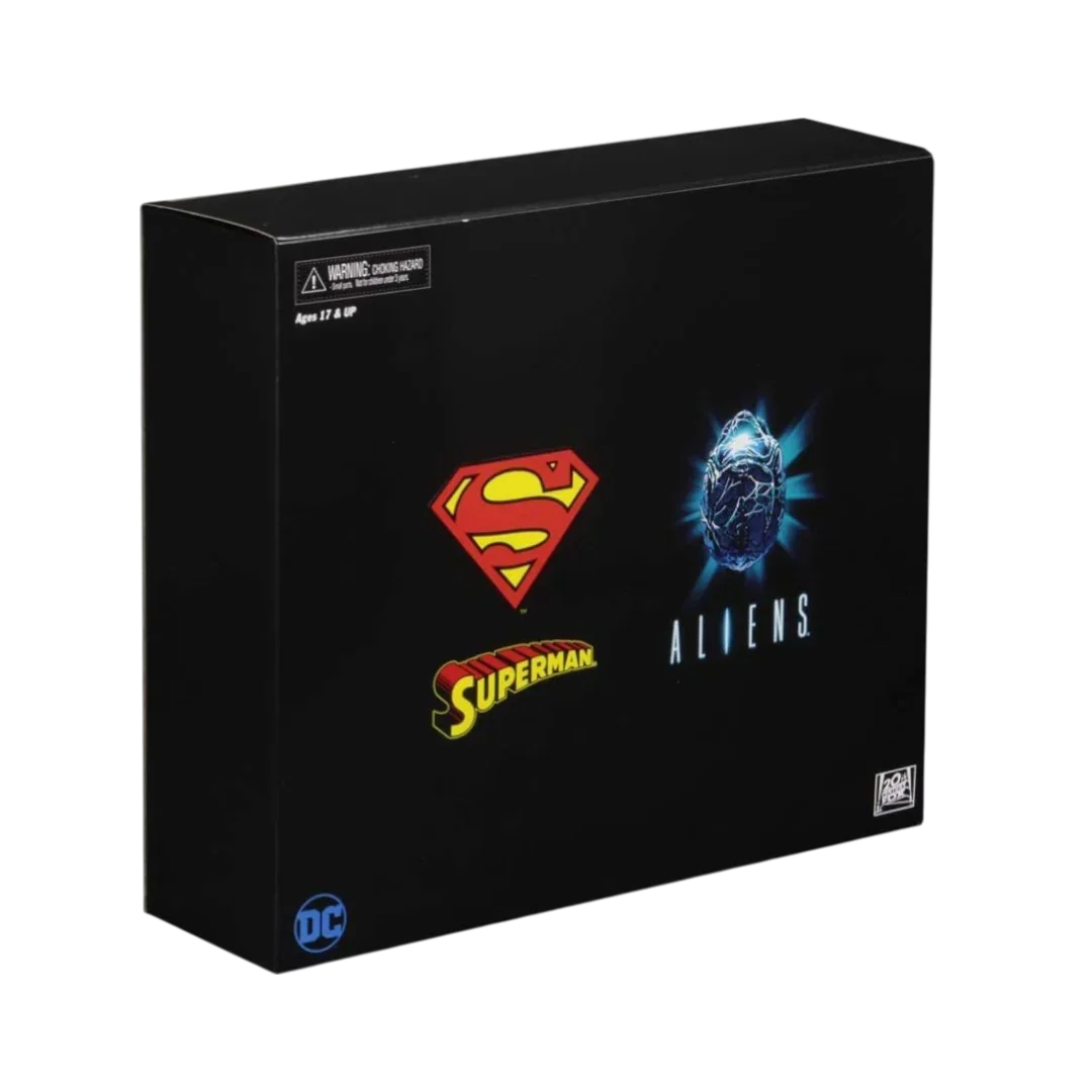 Superman vs Aliens Collector Action Figure Box Set | DC Comics × Aliens Crossover | Premium Collector Edition | Display Box | 17+ Collectible